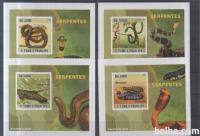 SAN TOME - PLAZILCI, KAČE - serija4 bloki** - (msmk)