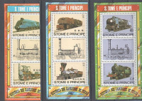 SAO TOME - ŽELEZNICA - 3 bloki 114/16** - (msmk)