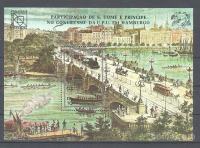 SAO TOME - ŽELEZNICA, LADJE, AVTO, KONJI - blok** - (msmk)