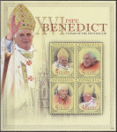 TUVALU 2009 PAPEŽ BENEDIKT XVI ** Mi 1559/1562 ** mala pola (69)
