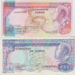 BANK. 500-1993,1000-1989 DOBRAS P63a,P62(SV.TOMAŽ SAO TOME & PRINCIPE)