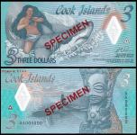 COOK Islands - Cookovo otočje 3 Dollars 2021 SPECIMEN
