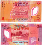 SAMOA bankovec za 5 TALA, polimer  2024 UNC