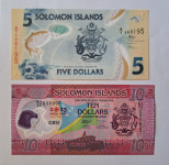 Solomonovi otoki 5$ 2022 in 10$ 2023 UNC polymer