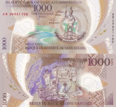 VANUATU 1000 VATU 2020 polimer UNC