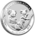 1 kg srebrnik, 999/1000, Lunar II, Australian Koala, 2011