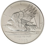 1 oz srebrnik EAGLE by jOHN MERCANTI 2023