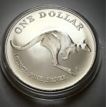 1 oz SREBRNIK Kangaroo 1993 Avstralija prvi Kenguru 1 dollar (otaku)