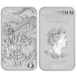 Australija Rectangle Dragon 1 oz 2022 (trezor)
