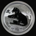Avstralija 1 dollar 2010 - Year of the Tiger - 1oz srebrnik