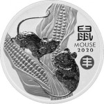 Avstralski 1 oz sreb. Lunar 3 Mouse 2020 Privy Chinese Harves (trezor)