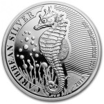 Barbados 1 oz srebrnik Caribbean Seahorse 2018 (trezor)
