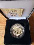 BRACELET OF QUEEN AHHOTEP Gilded Egypt Silver Coin 1$ Fiji 2012