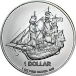 Cook Islands 1 oz srebrnik Bounty ship 2009 (trezor)