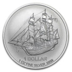 Cook Islands 1 oz srebrnik Bounty ship 2011 (trezor)