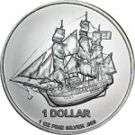 Cook Islands 1 oz srebrnik Bounty ship 2013 (trezor)