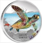 Endangered & Extinct - Green Turtle 1oz 2014 PROOF