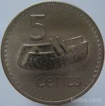 LaZooRo: Fidži 5 Cents 1969 XF/UNC