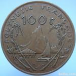 LaZooRo: Francoska Polinezija 100 Francs 1976 XF a