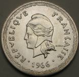 NOVI HEBRIDI / NEW HEBRIDES (FRANCIJA)  SREBRNIK za 100 frankov 1966