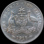 LaZooRo: Avstralija 1 Florin 1918 M XF - srebro