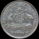 LaZooRo: Avstralija 1 Florin 1924 M XF počena matrica - srebro