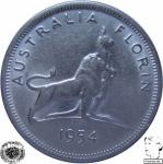 LaZooRo: Avstralija 1 Florin 1954 UNC - Srebro