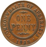 LaZooRo: Avstralija 1 Penny 1928 XF / UNC napake