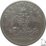 LaZooRo: Avstralija 1 Shilling 1911 VF - Srebro