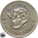 LaZooRo: Avstralija 1 Shilling 1956 XF/UNC - Srebro