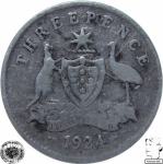LaZooRo: Avstralija 3 Pence 1924 F a - Srebro