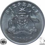 LaZooRo: Avstralija 6 Pence 1963 UNC - Srebro