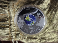 NANO EARTH World in Your Hand Silver Coin 10$ Cook Islands 2012