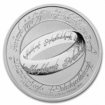 New Zealand 1 oz LORD OF THE RINGS 2021  The ONE RING (trezor)