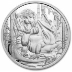 Niue 1 oz srebrnik Komodo Dragon vs Tiger 2022 (trezor)