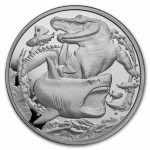 Niue 1 oz srebrnik SHARK vs CROCODILE 2022 Apex Predators (trezor)