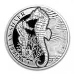 Barbados 1 oz srebrnik Caribbean Seahorse 2019 (trezor)