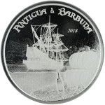 Srebrnik Antigua & Barbuda 2018 1oz $2 (XCD) Rum Runner (trezor)
