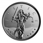 Srebrnik GIBRALTAR 1 oz LADY JUSTICE 2022 (trezor)