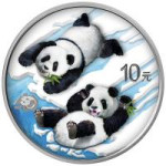 Srebrnik Kitajska Panda 2022 1 oz barvna (trezor)