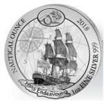 Srebrnik Rwanda 1 oz Nautical Ounce HMS ENDEAVOUR 2018 (trezor)
