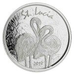 Srebrnik St. Lucia 2018 1oz $2 (XCD) Flamingo (trezor)