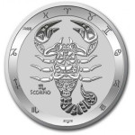 Tokelau 1 oz sreb. Astrološka znam. 2021 SCORPIO / ŠKORPIJON (trezor)