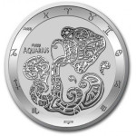 Tokelau 1 oz srebrnik Astrološka znam. 2021 AQARIUS / VODNAR (trezor)