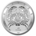 Tokelau 1 oz srebrnik Astrološka znamenja 2021 CANCER / RAK (trezor)