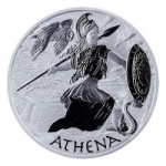 Tuvalu 1 oz srebrnik Gods of Olympus Athena 2022 (trezor)
