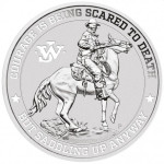Tuvalu 1 oz srebrnik JOHN WAYNE on HORSE 2021 (trezor)