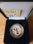 WINGED ISIS Gilded Egypt Silver Coin 1$ Fiji 2012