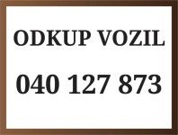 Odkup rabljenih avtomobilov. Ogled in plačilo takoj 040 127 873