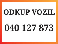 Gotovinski odkup rabljenh vozil, terencec ali kombijev 040 127 873
